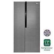 Vue avant de Réfrigérateur Américain | 591 L | Compresseur Linéaire | Moist Balance Crisper | Total No Frost | Smart Diagnosis | F LG GSB360BASZ